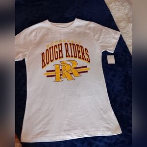 Roosevelt Rough Riders White Kids Graphic T‑Shirt,(has A Small Dirt)size Xs
